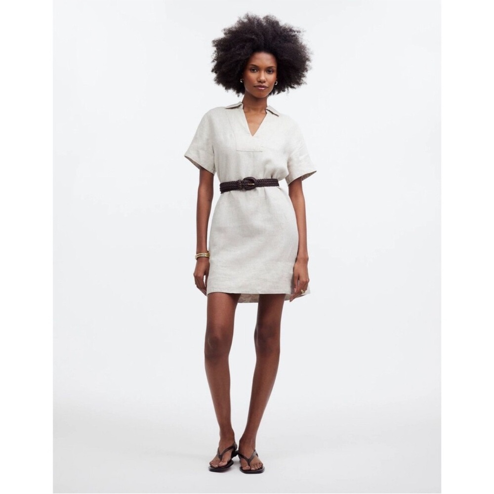 Madewell V-Neck Mini Dress in 100%
Linen New With Tags Size XS